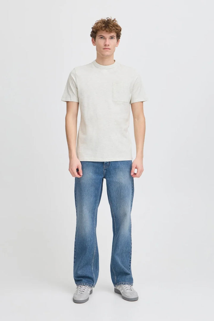 CFJASPER MELANGE T-SHIRT "EGRET MELANGE"