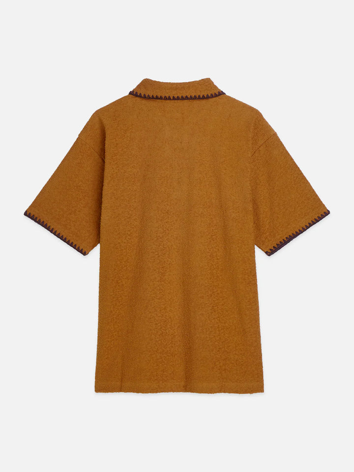 RELAXED JACQUARD TOWELLING POLO "CATHAY SPICE"