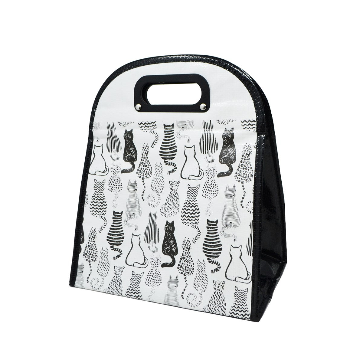 BLACK AND WHITE CATS LUNCH BAG