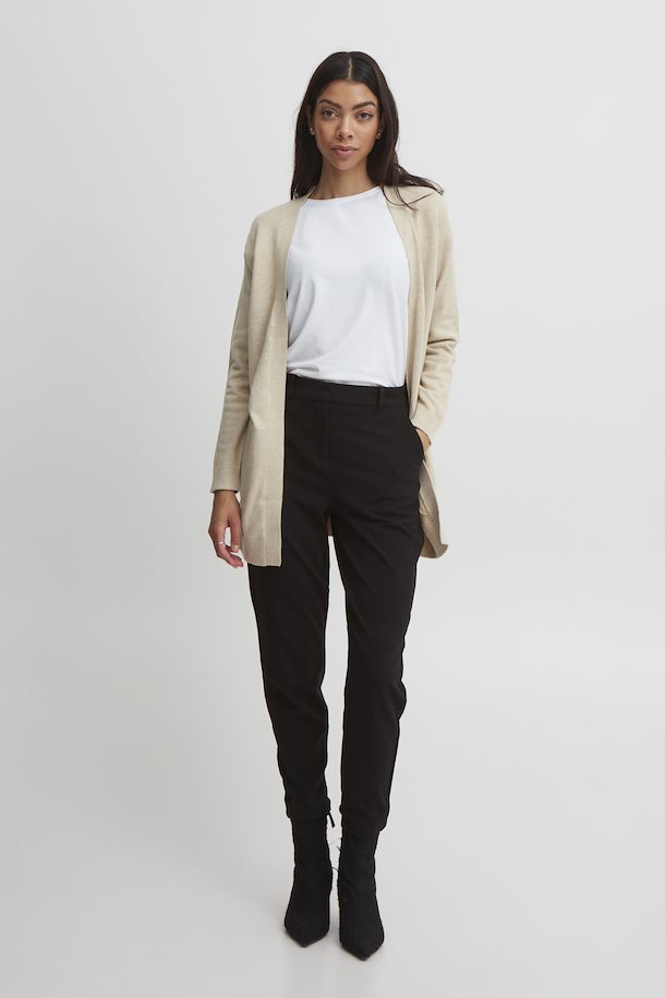 B.YOUNG BYNONINA KNITTED CARDIGAN - CEMENT MELANGE