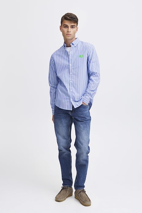 CFANTON LS BD STRIPED SHIRT "CHAMBRAY BLUE"