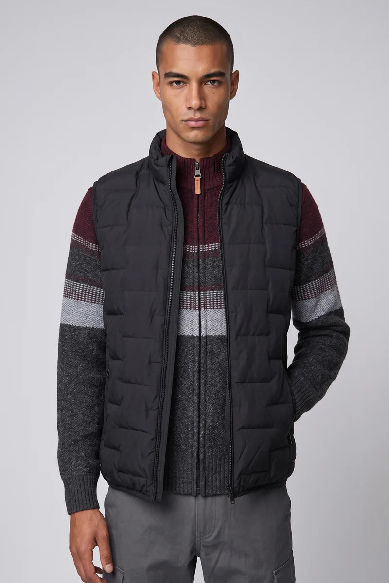 CHAMBLY - ULTRALIGHT QUILTED PUFFER VEST WITH HEAT-SEALED FINISH "BLACK"