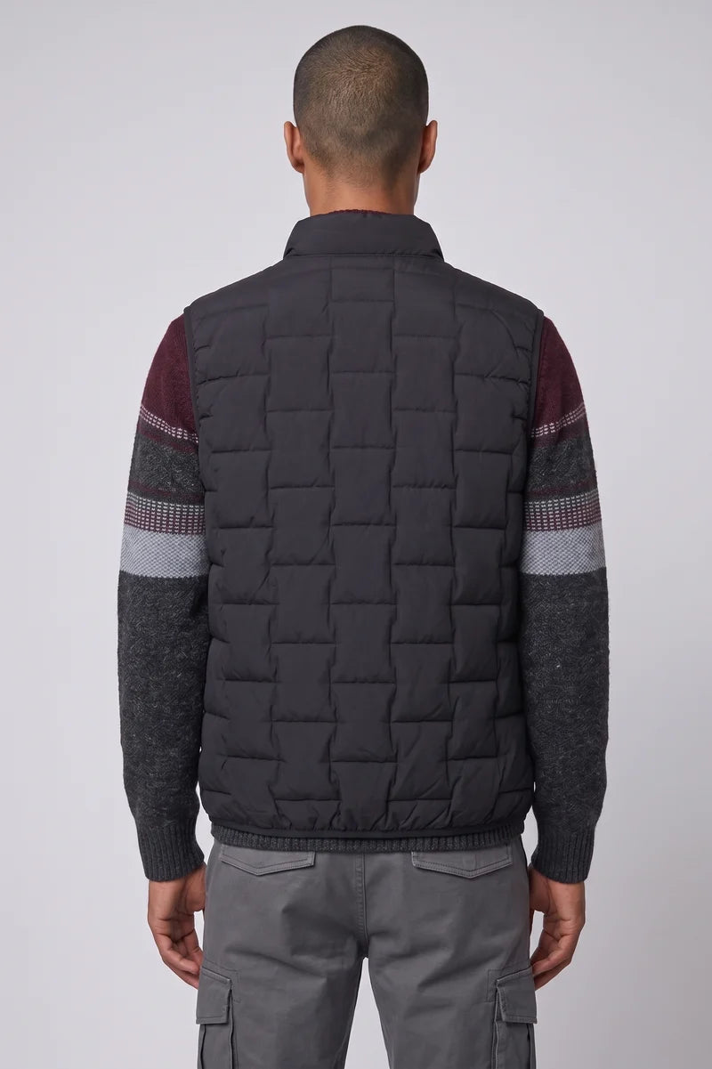 CHAMBLY - ULTRALIGHT QUILTED PUFFER VEST WITH HEAT-SEALED FINISH "BLACK"