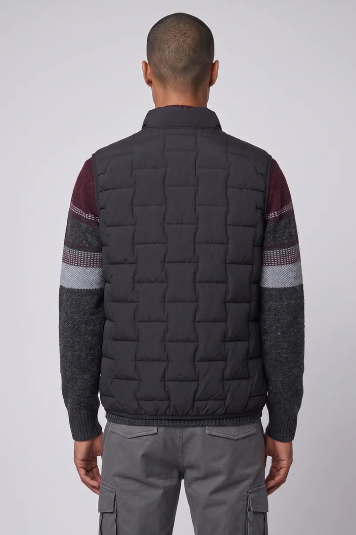 CHAMBLY - ULTRALIGHT QUILTED PUFFER VEST WITH HEAT-SEALED FINISH "BLACK"