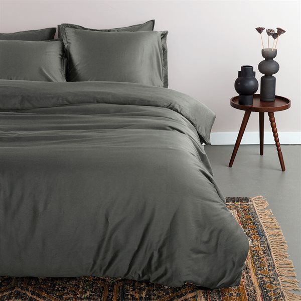 SMOOTHIES CHARCOAL DUVET COVER DOUBLE/QUEEN + 2 PILLOW SHAMS
