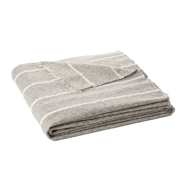 CHOUPI GREY STRIPED THROW 60X80