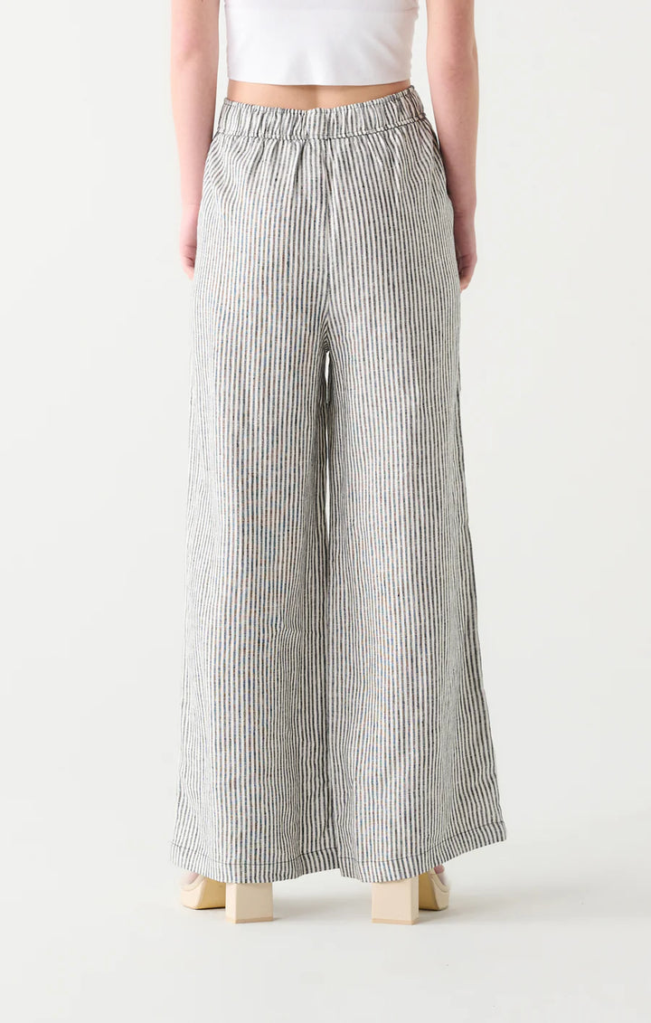 PINSTRIPED WIDE LEG PANTS