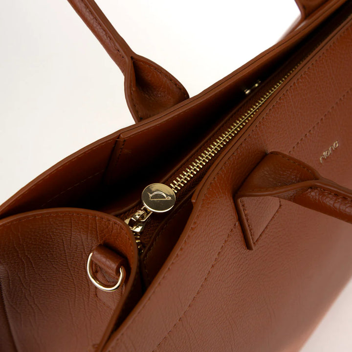 RIONA REGINA TOTE "COGNAC"