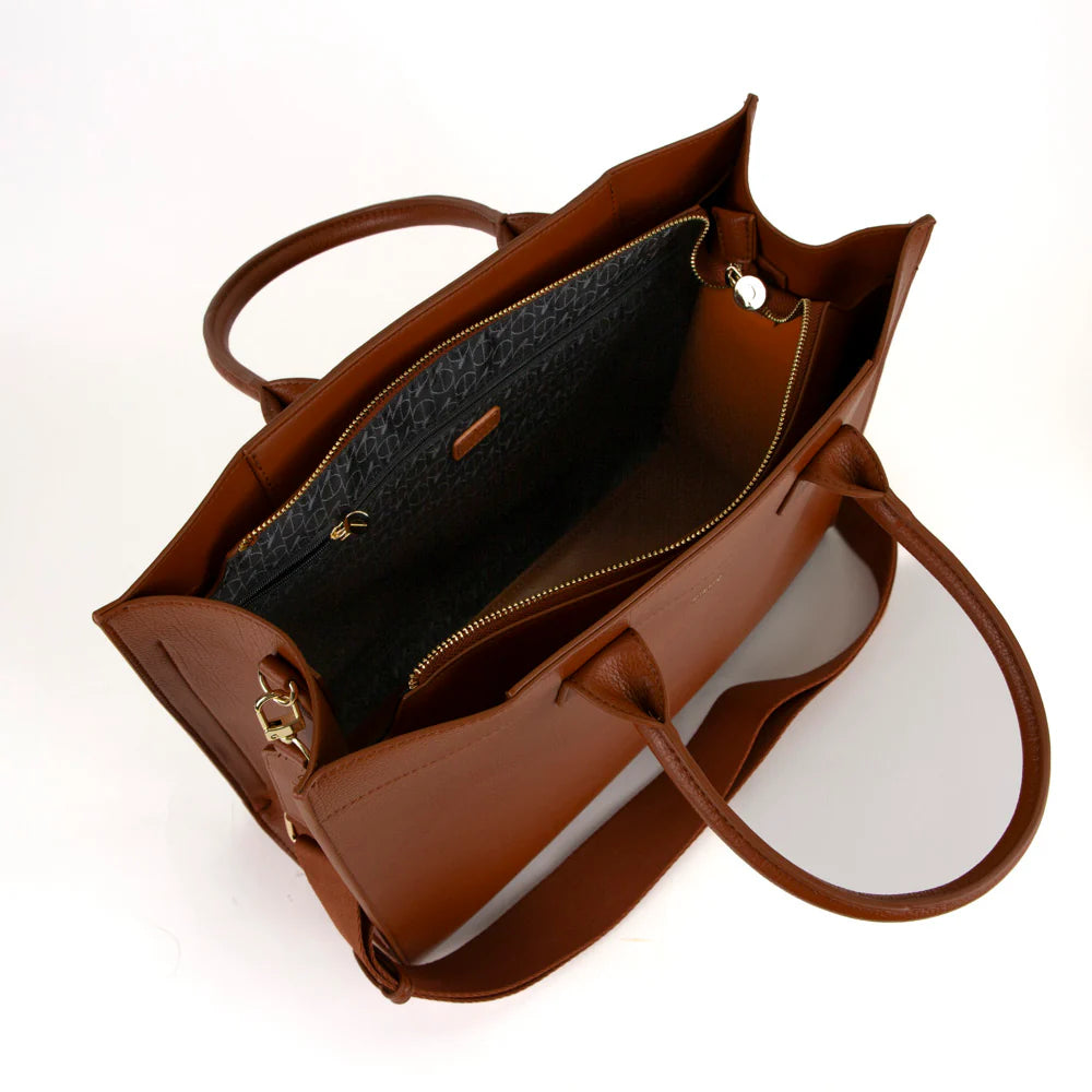 RIONA REGINA TOTE "COGNAC"