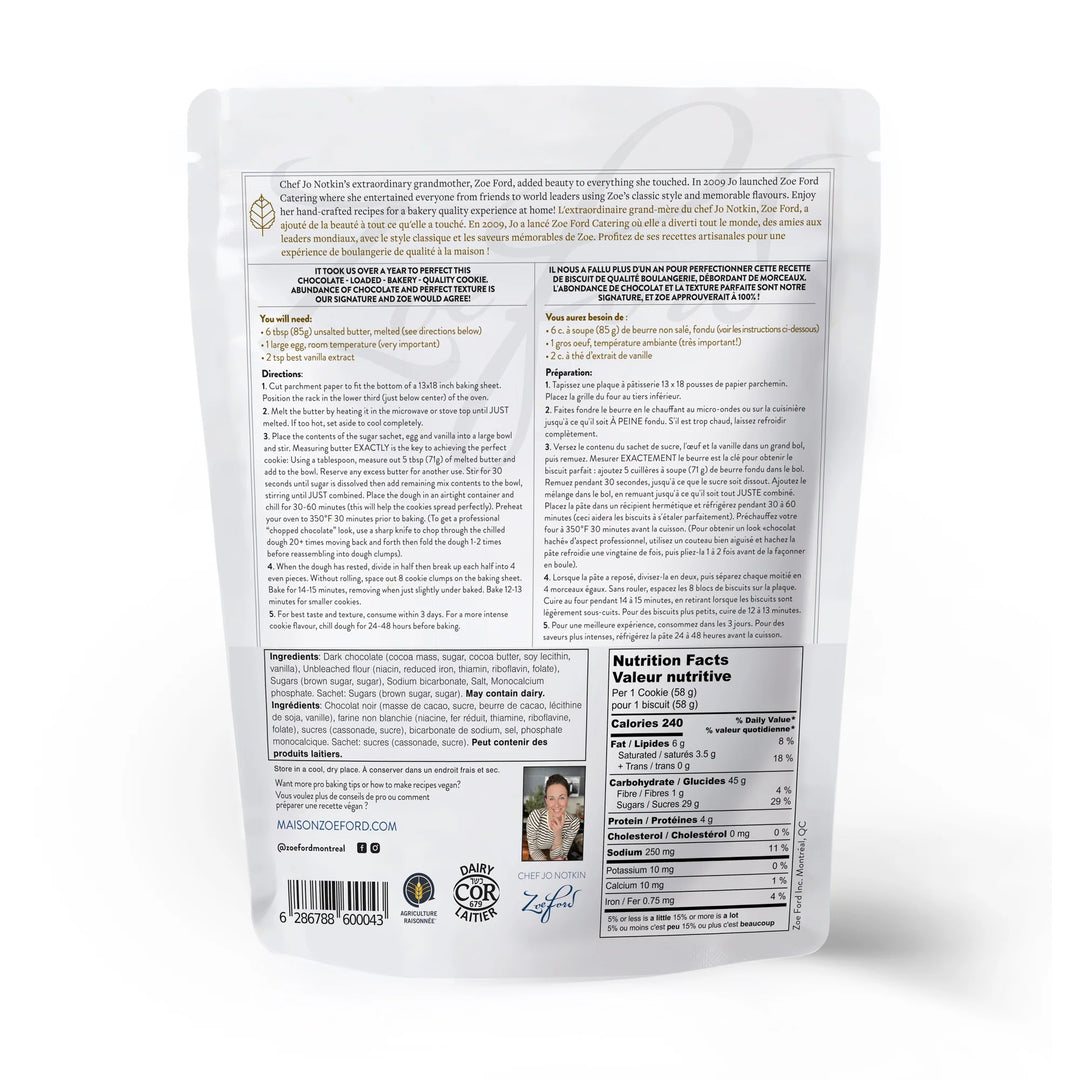 BILLIONAIRE CHOCOLATE CHIP COOKIE MIX 408G