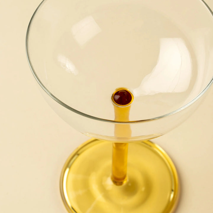 AURA COUPE GLASS - AMBER
