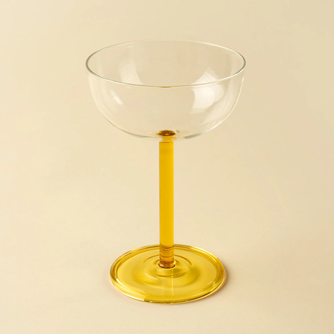AURA COUPE GLASS - AMBER