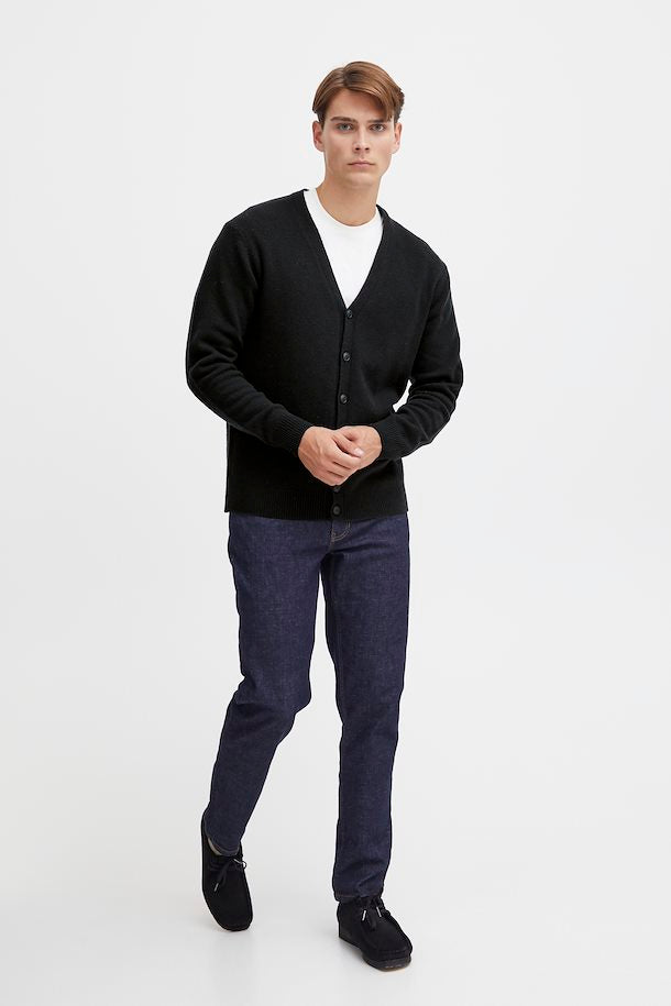 Casual Friday Karl Lambswool Cardigan - Dark Navy