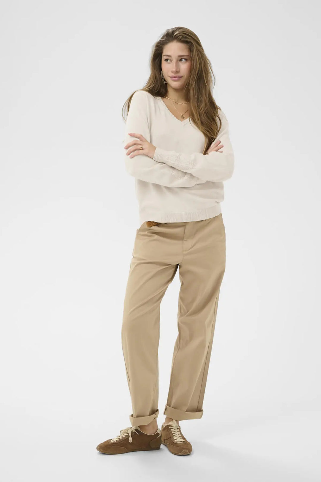 CRDELA KNIT PULLOVER "OAT MELANGE"