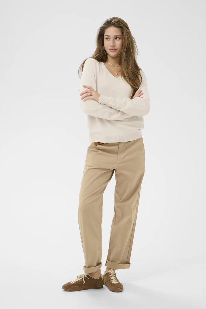 CRDELA KNIT PULLOVER "OAT MELANGE"