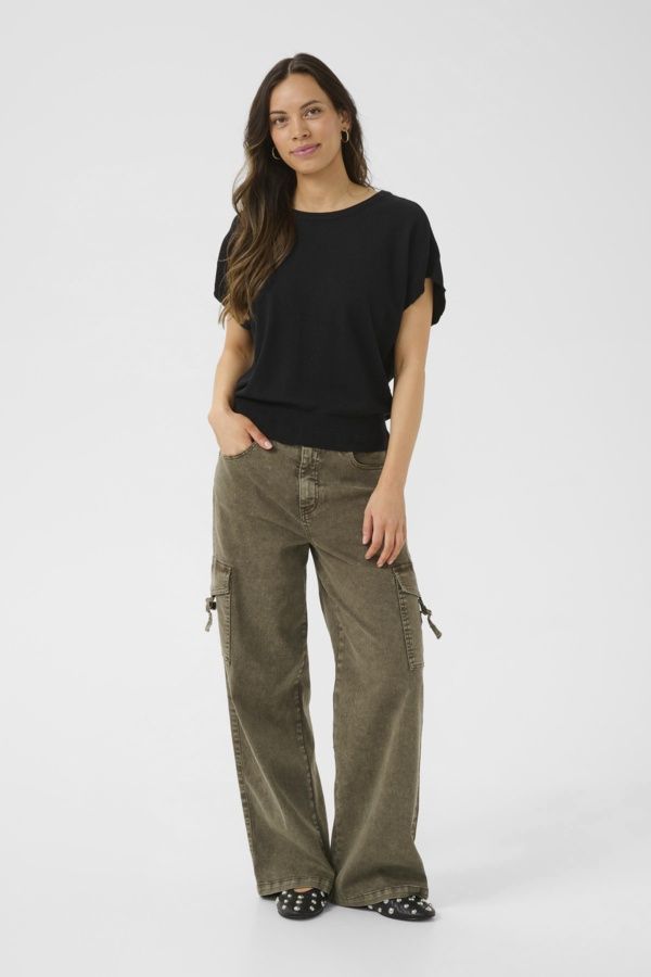 CRDELA KNIT TOP "PITCH BLACK"