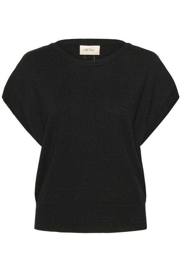 CRDELA KNIT TOP "PITCH BLACK"