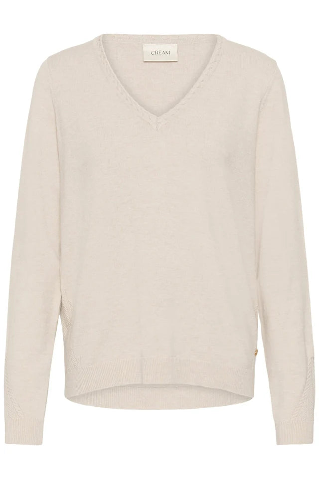 CRDELA KNIT PULLOVER "OAT MELANGE"