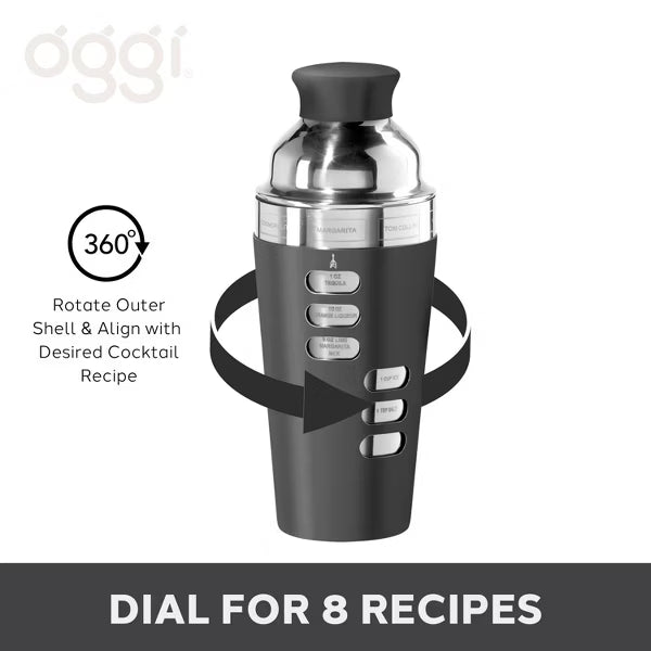 DIAL-A-DRINK COCKTAIL SHAKER "BLACK"