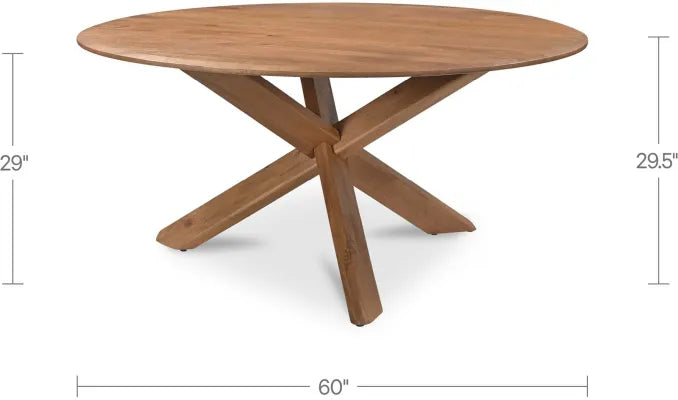 WESLEY DINING TABLE "VINTAGE BROWN"