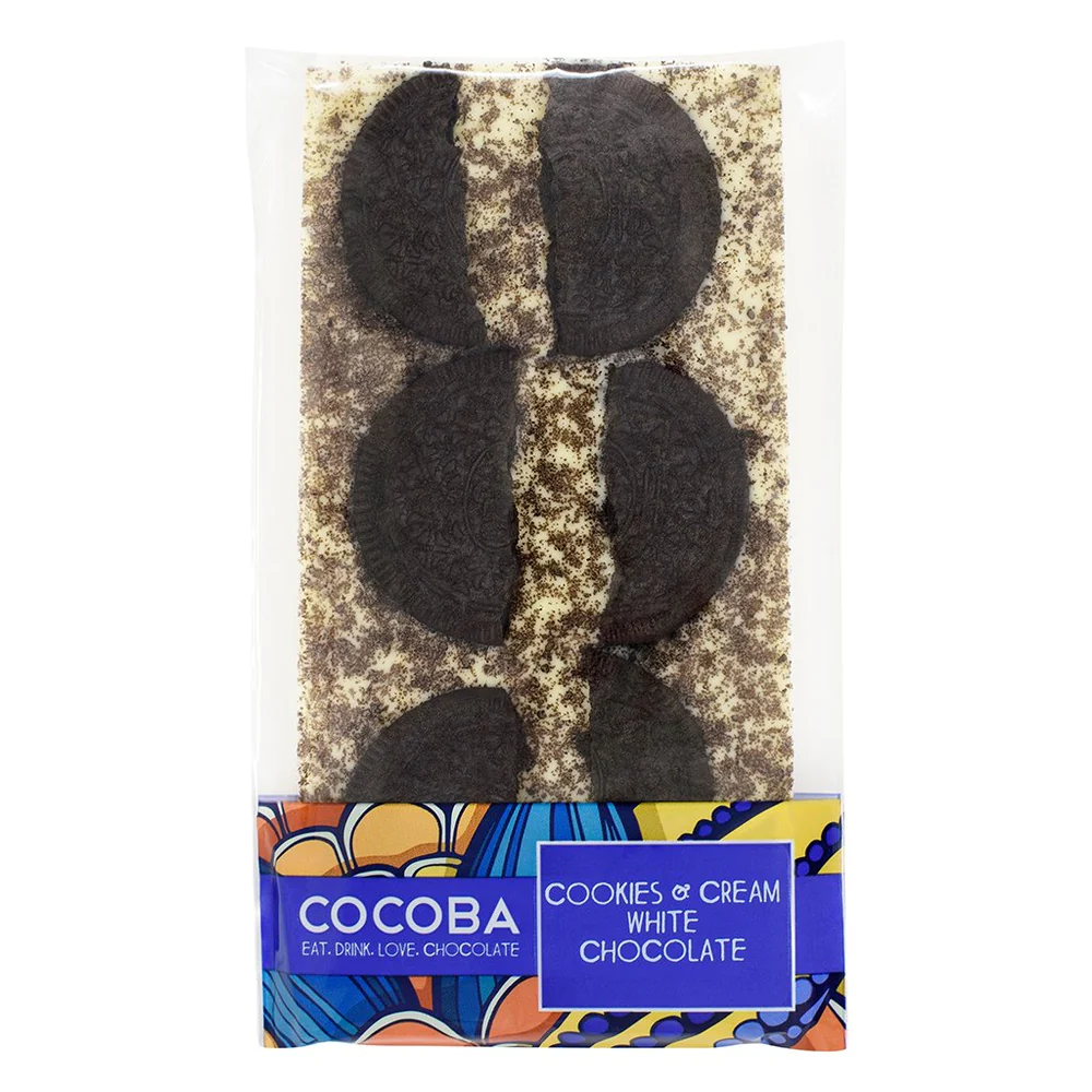 Cocoba Cookies & Cream White Chocolate Bar