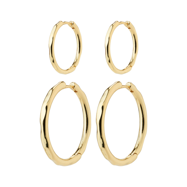 EVE HOOP EARRINGS 2-IN-1 SET "GOLD PLATED"