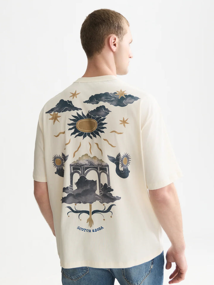 FRONT AND BACK ARTWORK LOOSE-FIT T-SHIRT "EGGNOG"