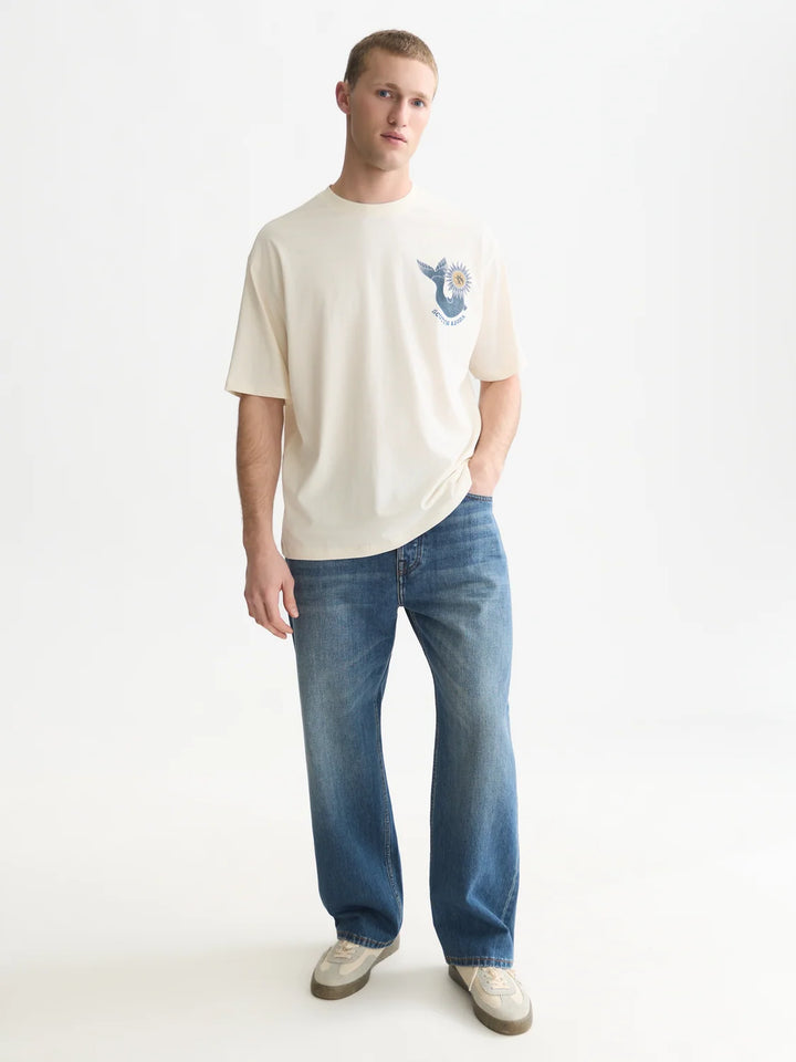FRONT AND BACK ARTWORK LOOSE-FIT T-SHIRT "EGGNOG"