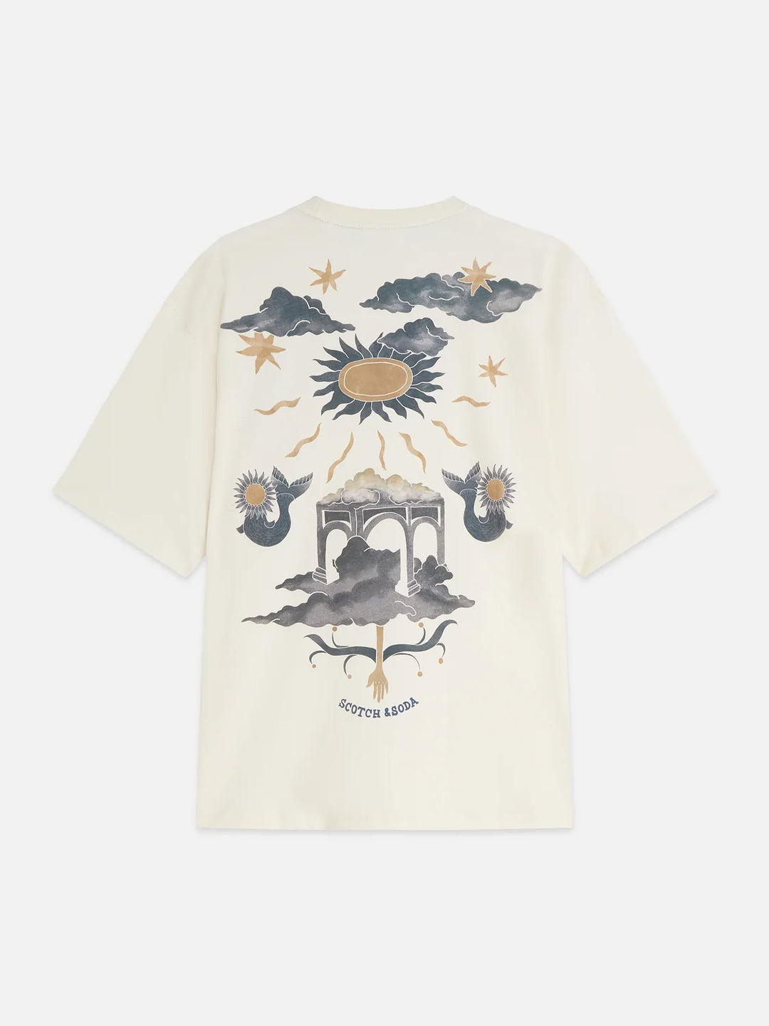 FRONT AND BACK ARTWORK LOOSE-FIT T-SHIRT "EGGNOG"