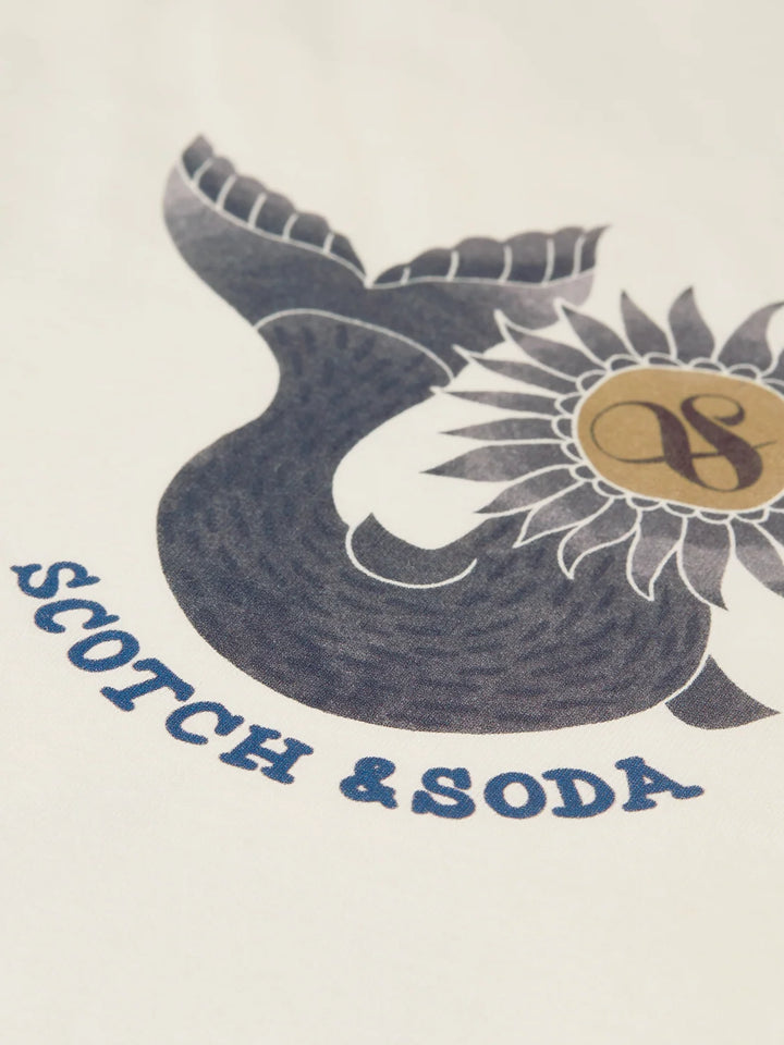 FRONT AND BACK ARTWORK LOOSE-FIT T-SHIRT "EGGNOG"