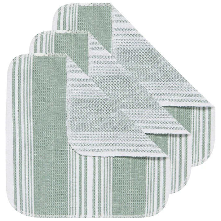 SCRUB-IT ELM GREEN DISHCLOTHS - SET OF 3