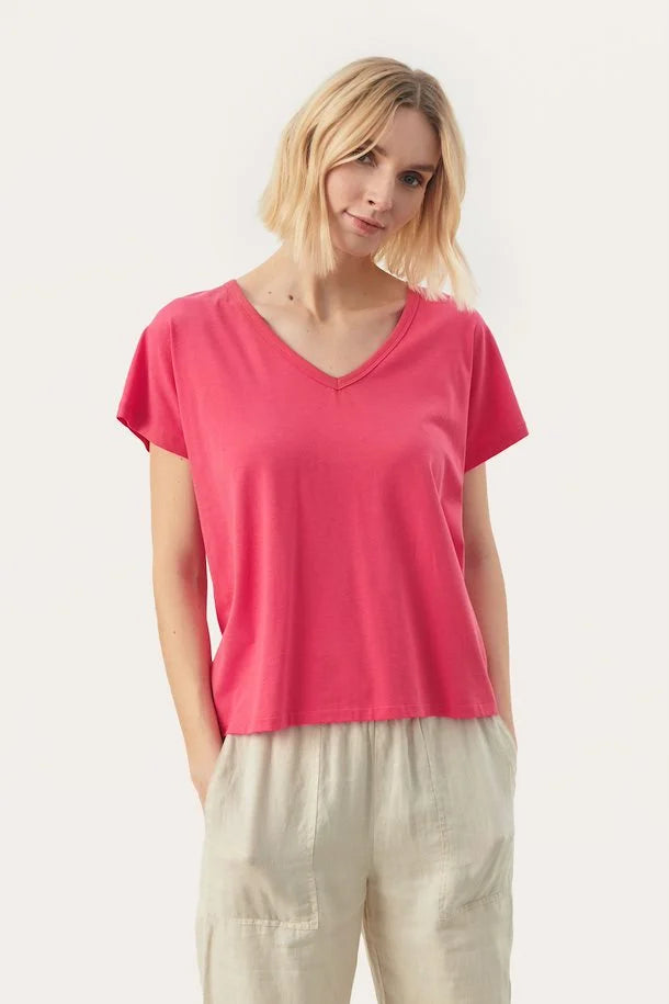 EVENYEPW T-SHIRT "Claret Red"