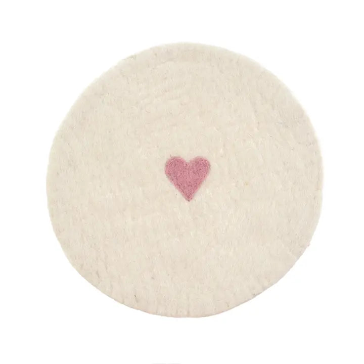 FELT HEART ROUND PLACEMAT