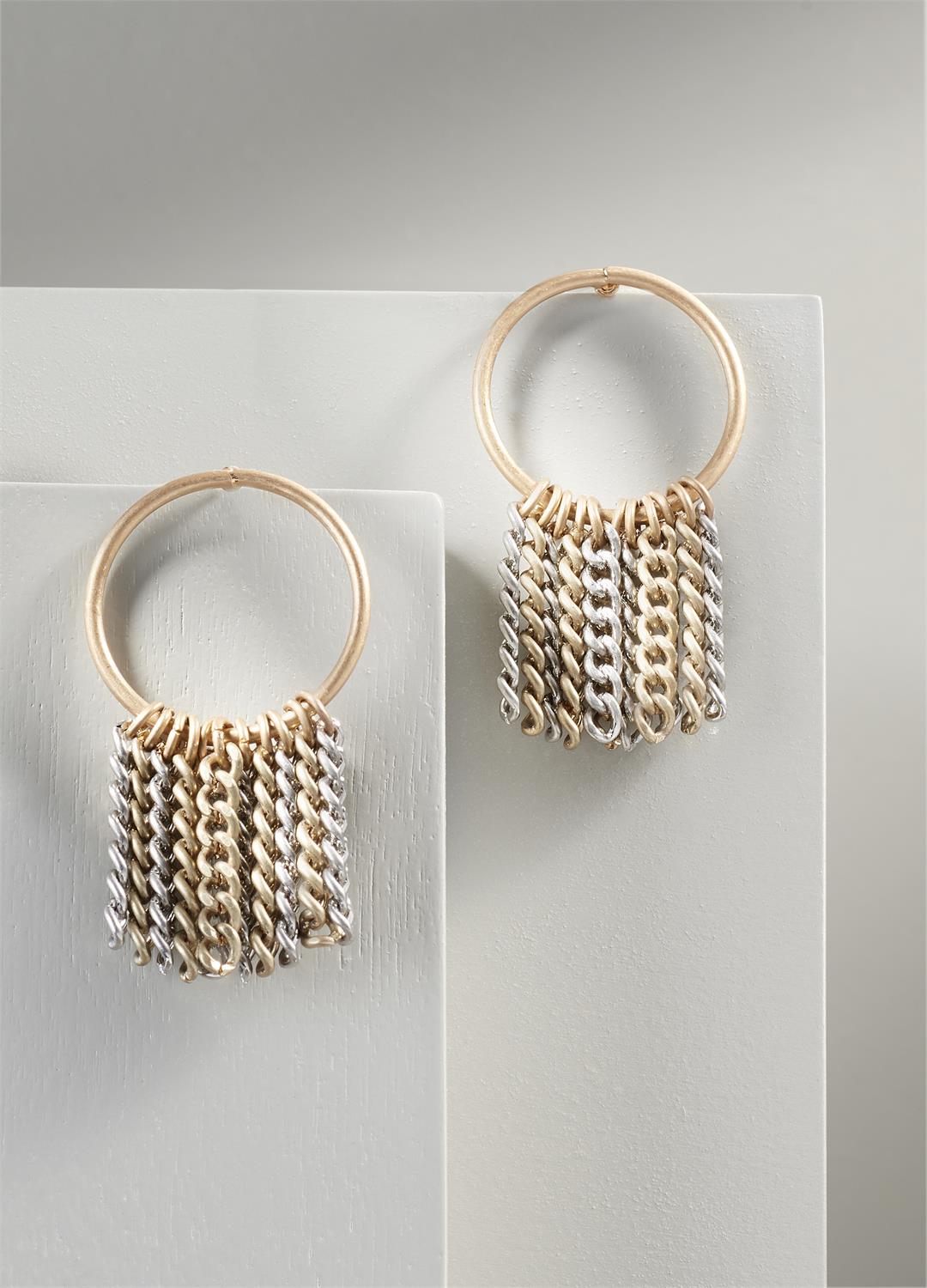 FERROUS MULTI-CHAIN EARRINGS