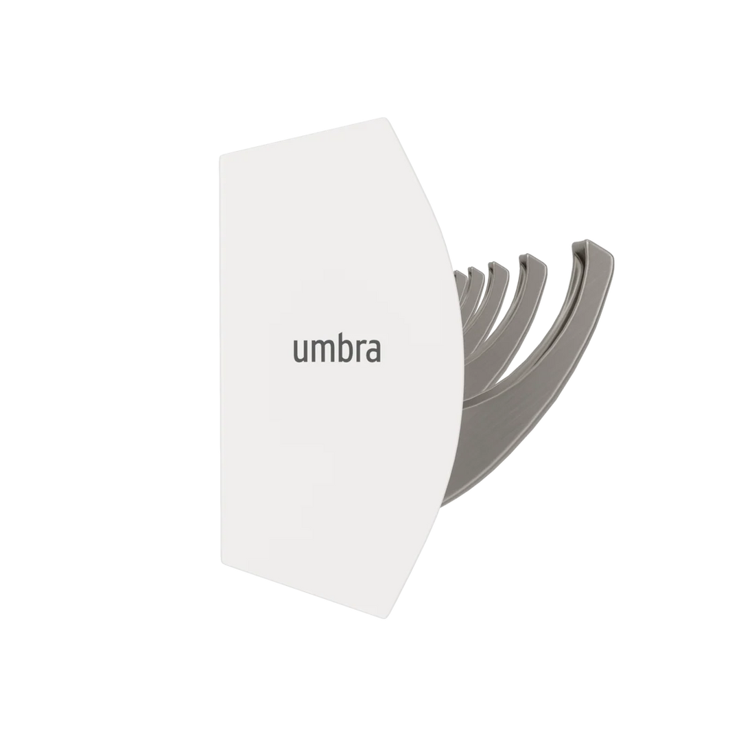 FLIP 5 WALL HOOK "WHITE/NICKEL"