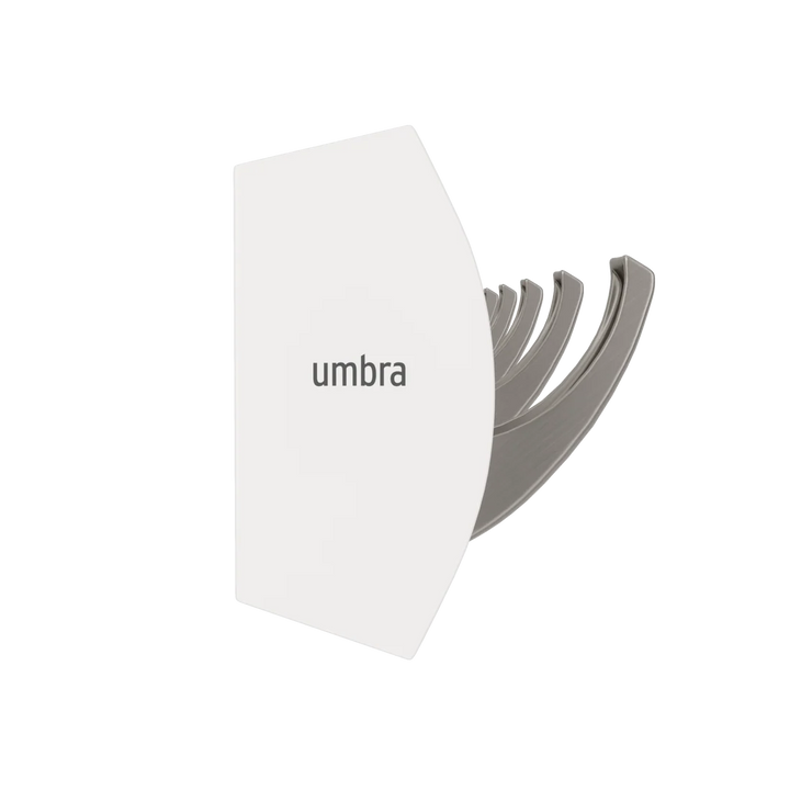 FLIP 5 WALL HOOK "WHITE/NICKEL"