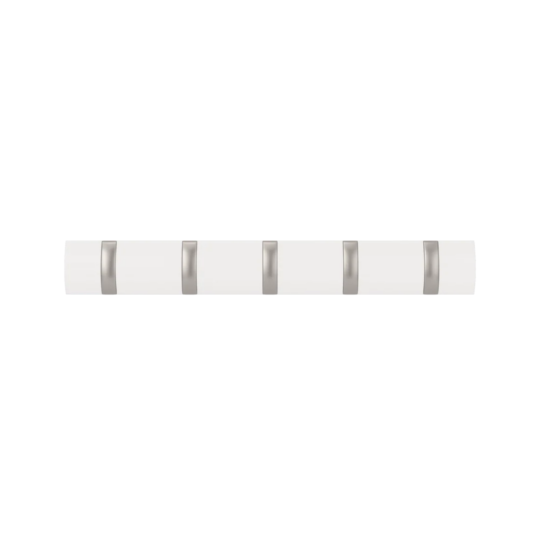 FLIP 5 WALL HOOK "WHITE/NICKEL"