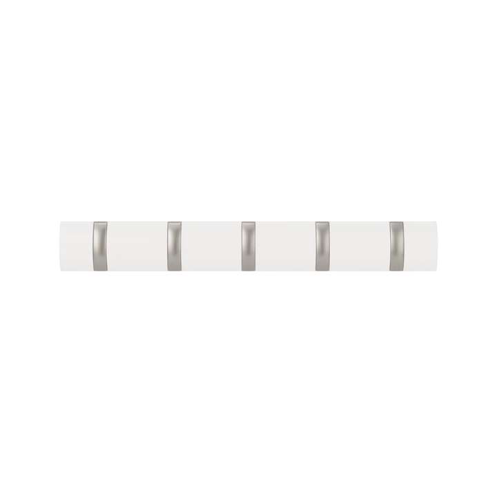 FLIP 5 WALL HOOK "WHITE/NICKEL"