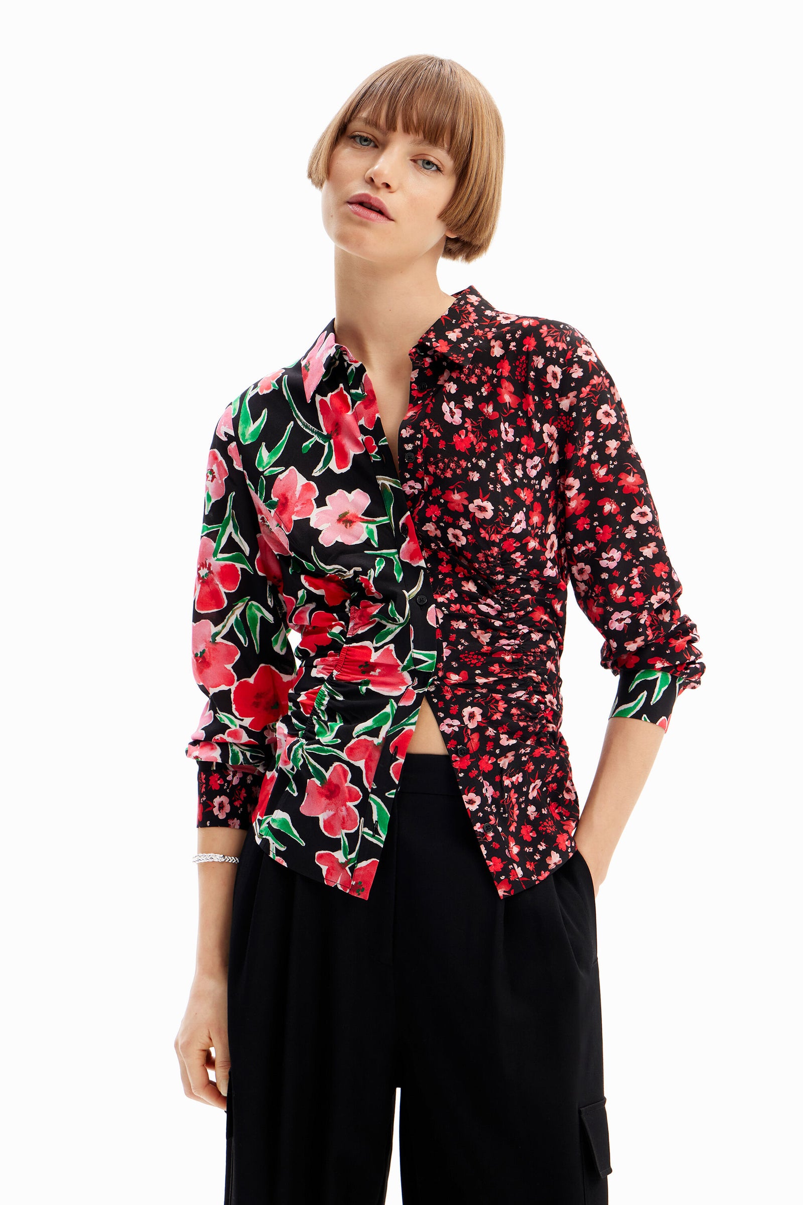 Desigual - Floral Gathered Shirt