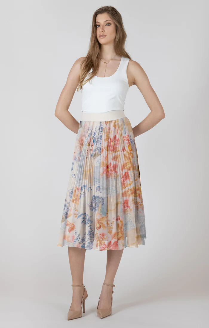 PLEATED SKIRT "FLOWER PATCH"