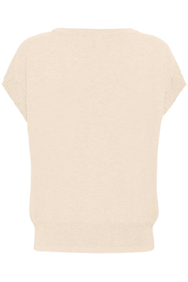 CRDELA KNIT SLIPOVER W DECO "OAT MELANGE"