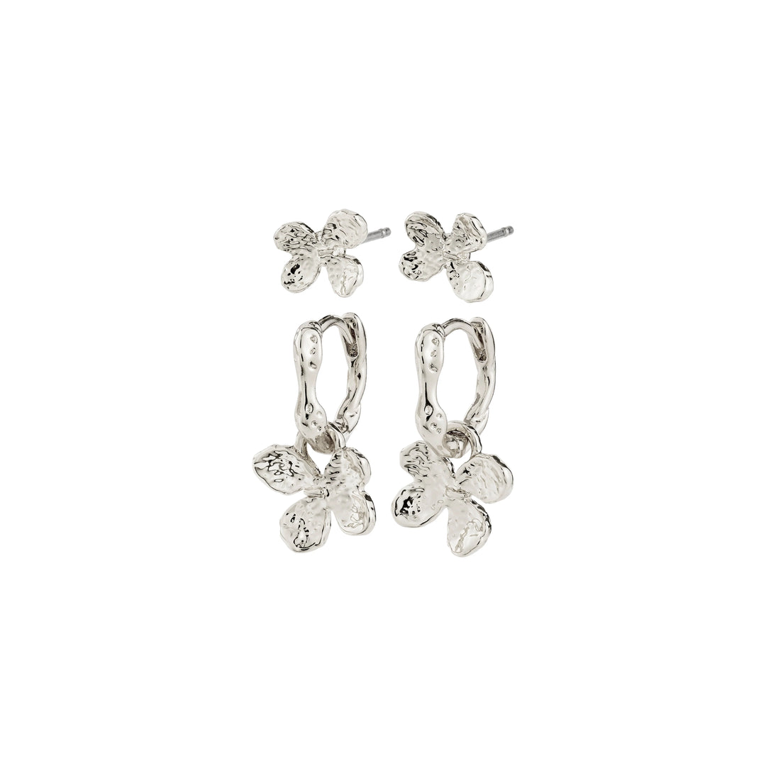 AJANI EARRINGS 2-IN-1 SET "SILVER PLATED"