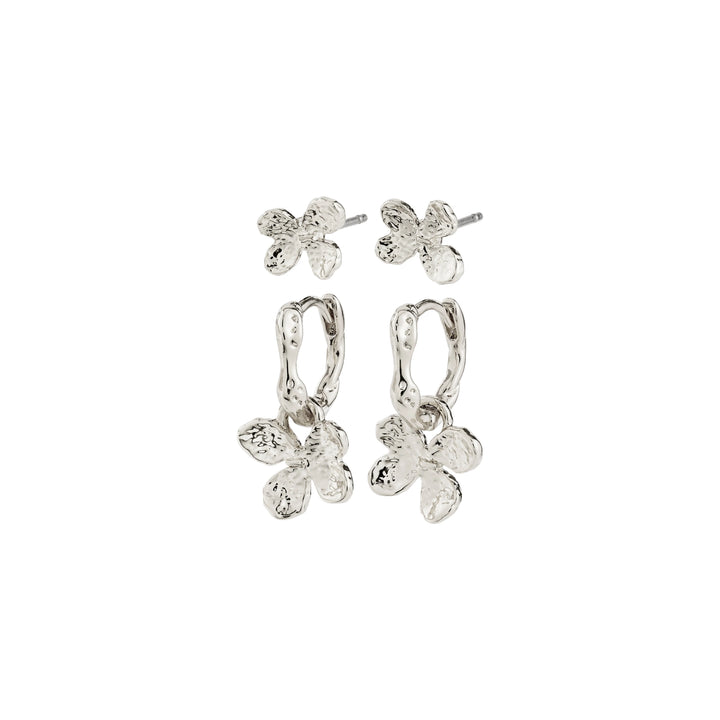 AJANI EARRINGS 2-IN-1 SET "SILVER PLATED"