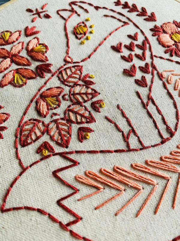 FOLK FOX COMPLETE EMBROIDERY KIT