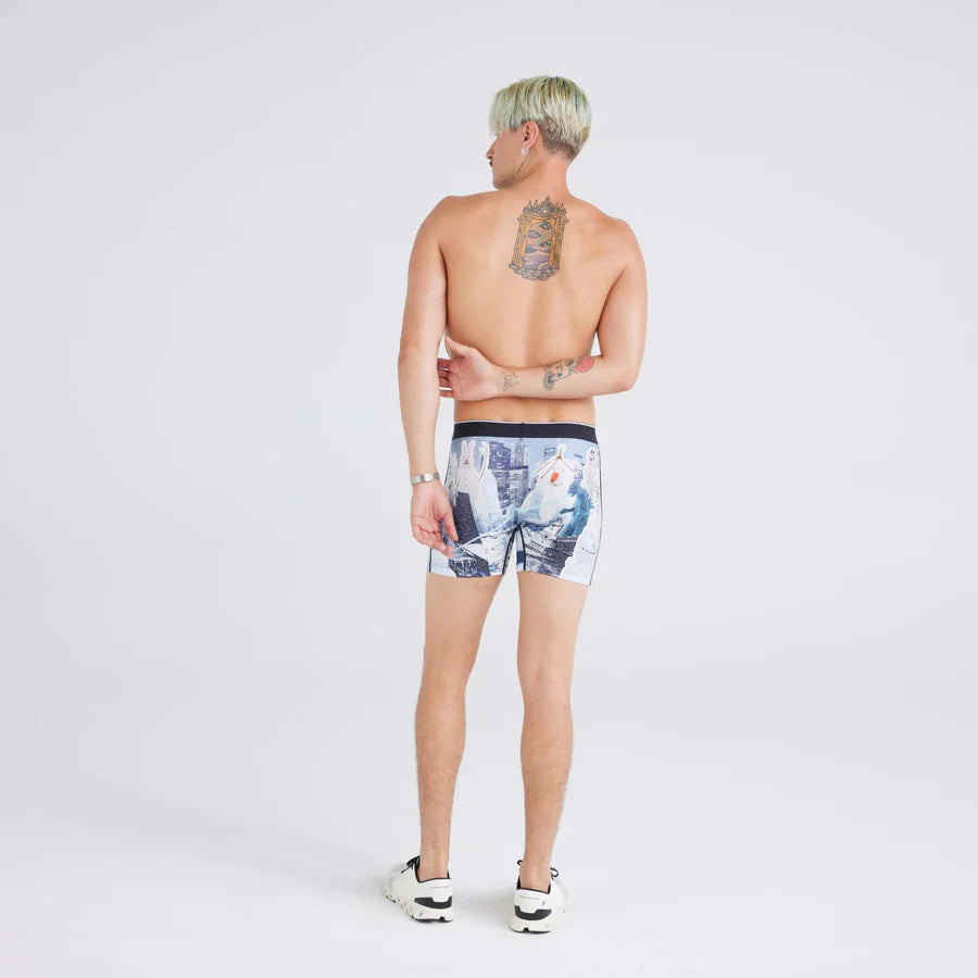 VOLT BREATHABLE MESH BOXER BRIEF 5" "FROSTY INVASION - GREY"