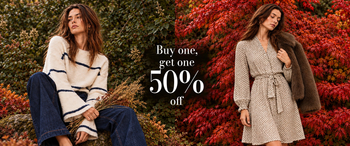 Buy one, get one 50% off clothing