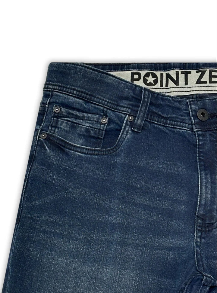 SLIM FIT STRETCH JEANS "BLUE"