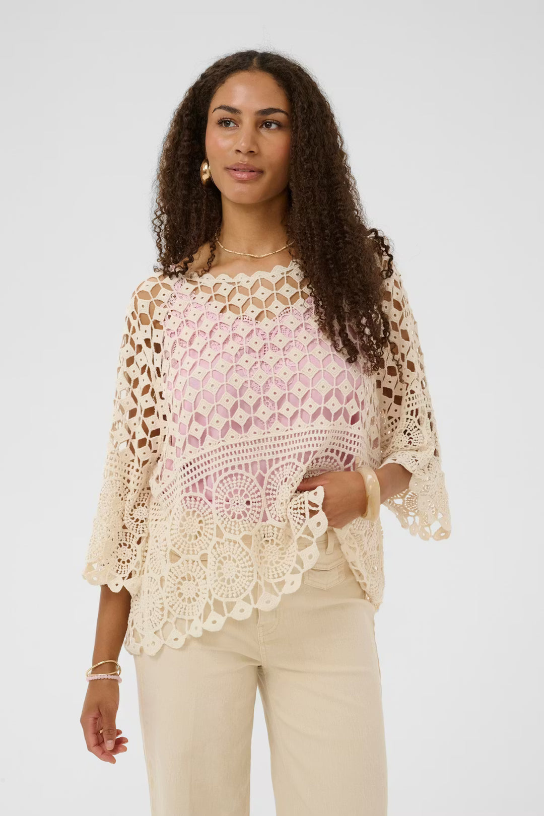 CRGINA PONCHO "PERFECTLY PALE"
