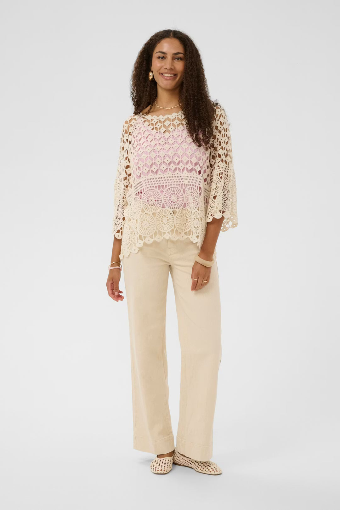 CRGINA PONCHO "PERFECTLY PALE"