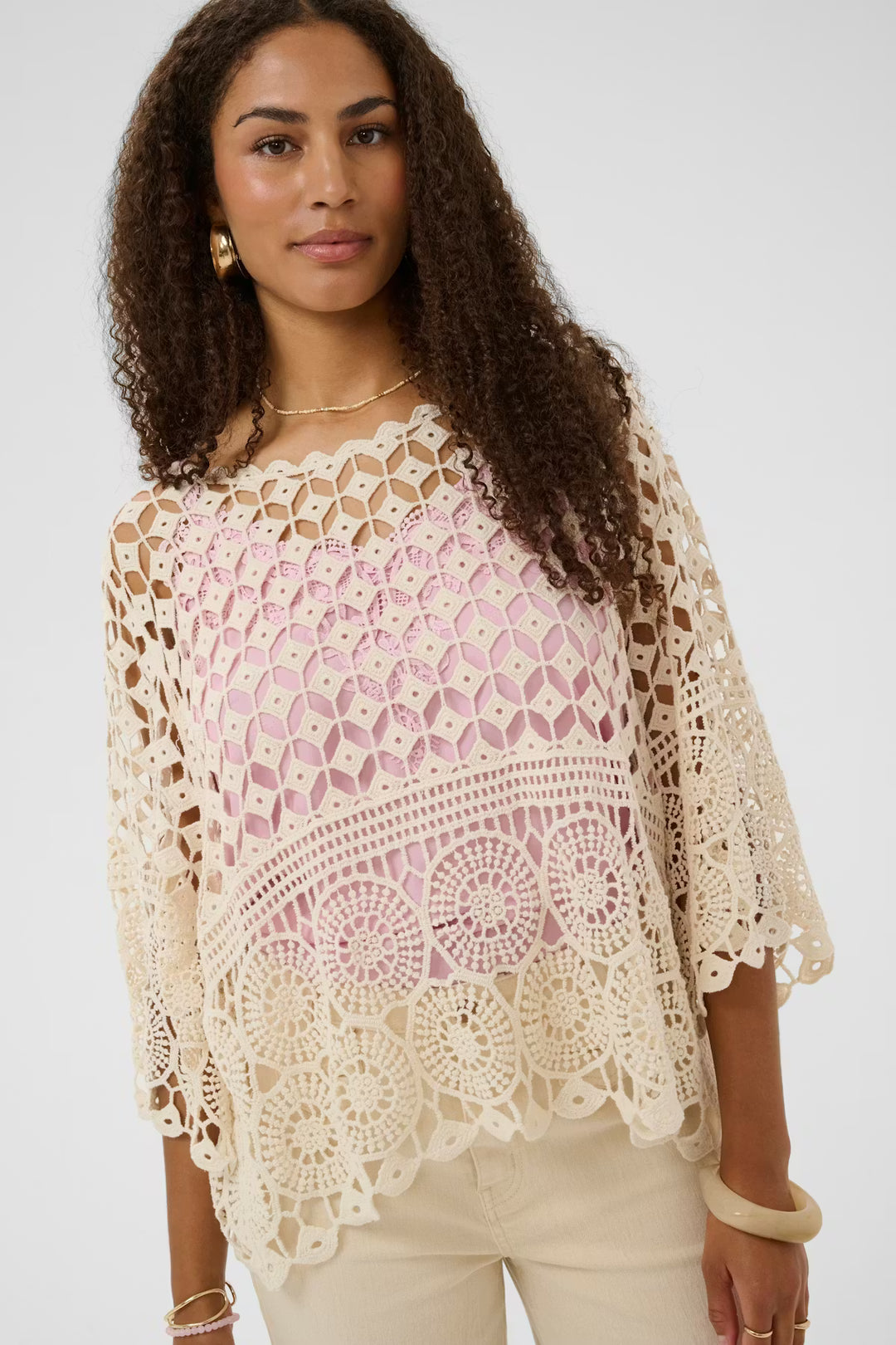 CRGINA PONCHO "PERFECTLY PALE"